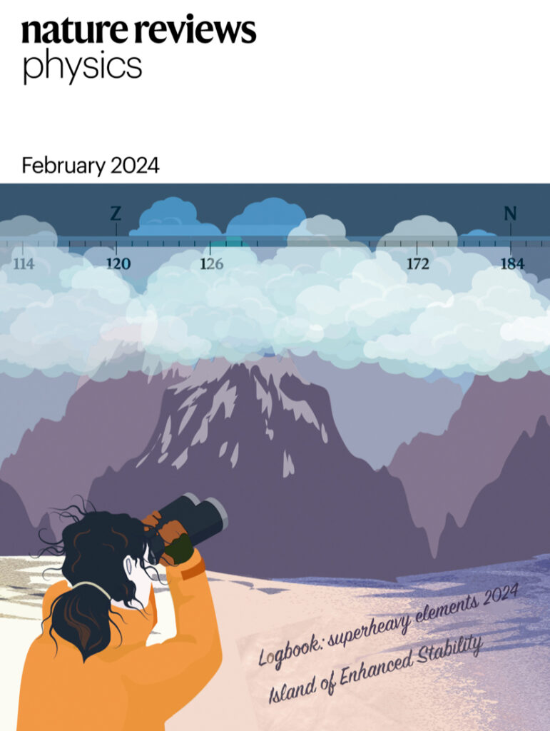 Cover the February 2024 issue of Nature Reviews Physics (ill./©: Susanne Harris / Springer Nature Ltd)