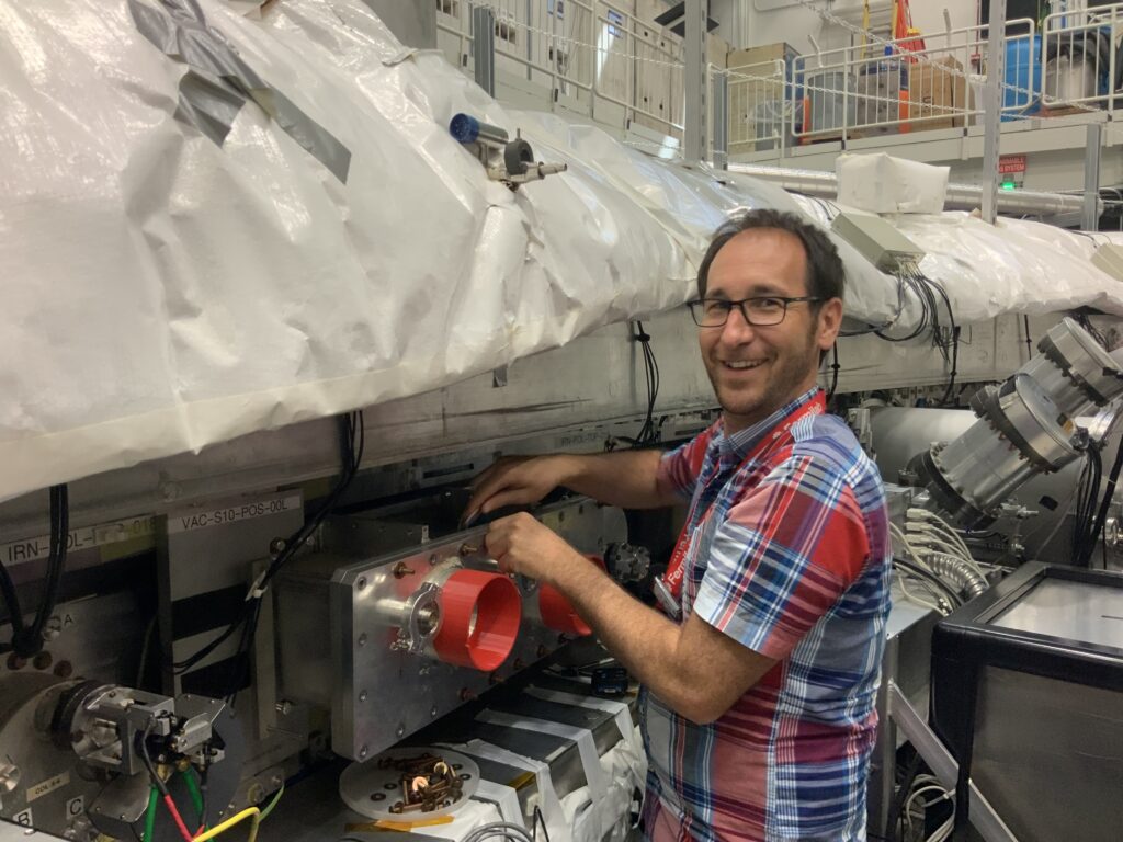 Professor Martin Fertl working on the Muon g-2 storage ring (photo/©: private)