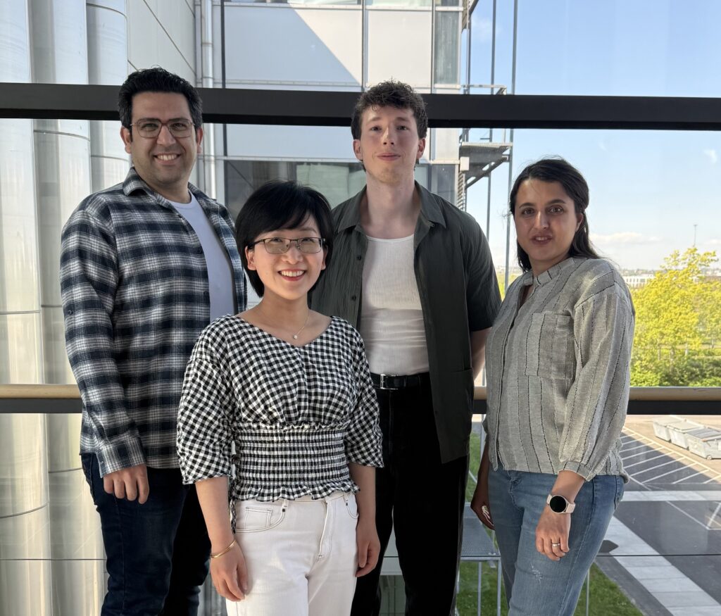 Four of the authors of the current review article: Dr. Dandan Gao (front) together with Kiarash Torabi, Christean Nickel, and Dr. Bahareh Feizimohazzab (fltr) (photo: Jovana Colic)